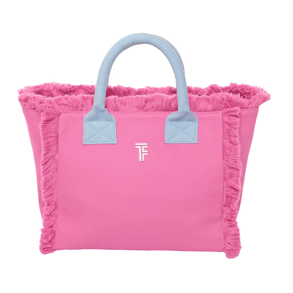 Τσάντα Θαλάσσης (26x16x24) Feel & Touch Caribbean Pink/Ciel