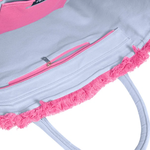 Τσάντα Θαλάσσης (26x16x24) Feel & Touch Caribbean Pink/Ciel