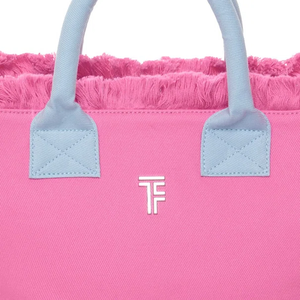 Τσάντα Θαλάσσης (26x16x24) Feel & Touch Caribbean Pink/Ciel