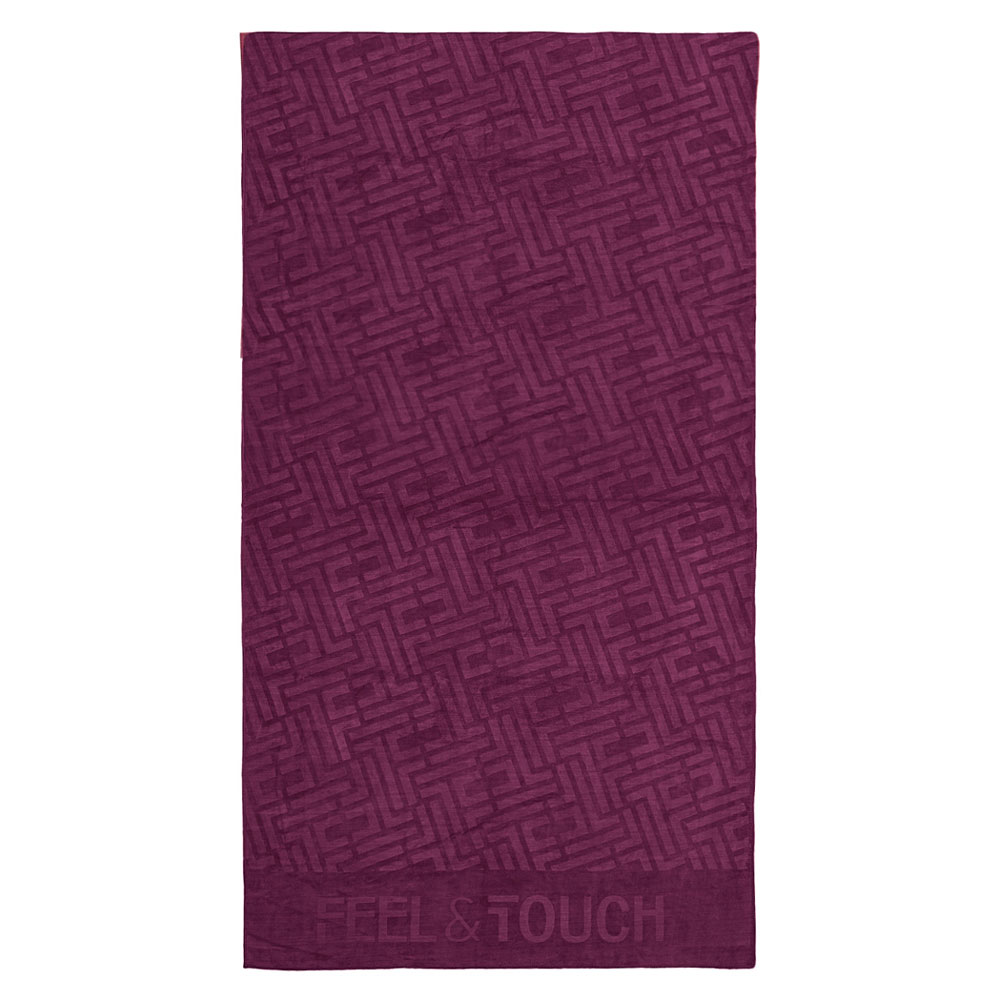 Πετσέτα Θαλάσσης (90x170) Feel & Touch Icon Aubergine