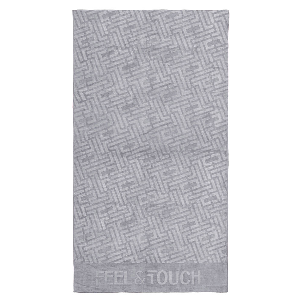 Πετσέτα Θαλάσσης (90x170) Feel & Touch Icon Titanium