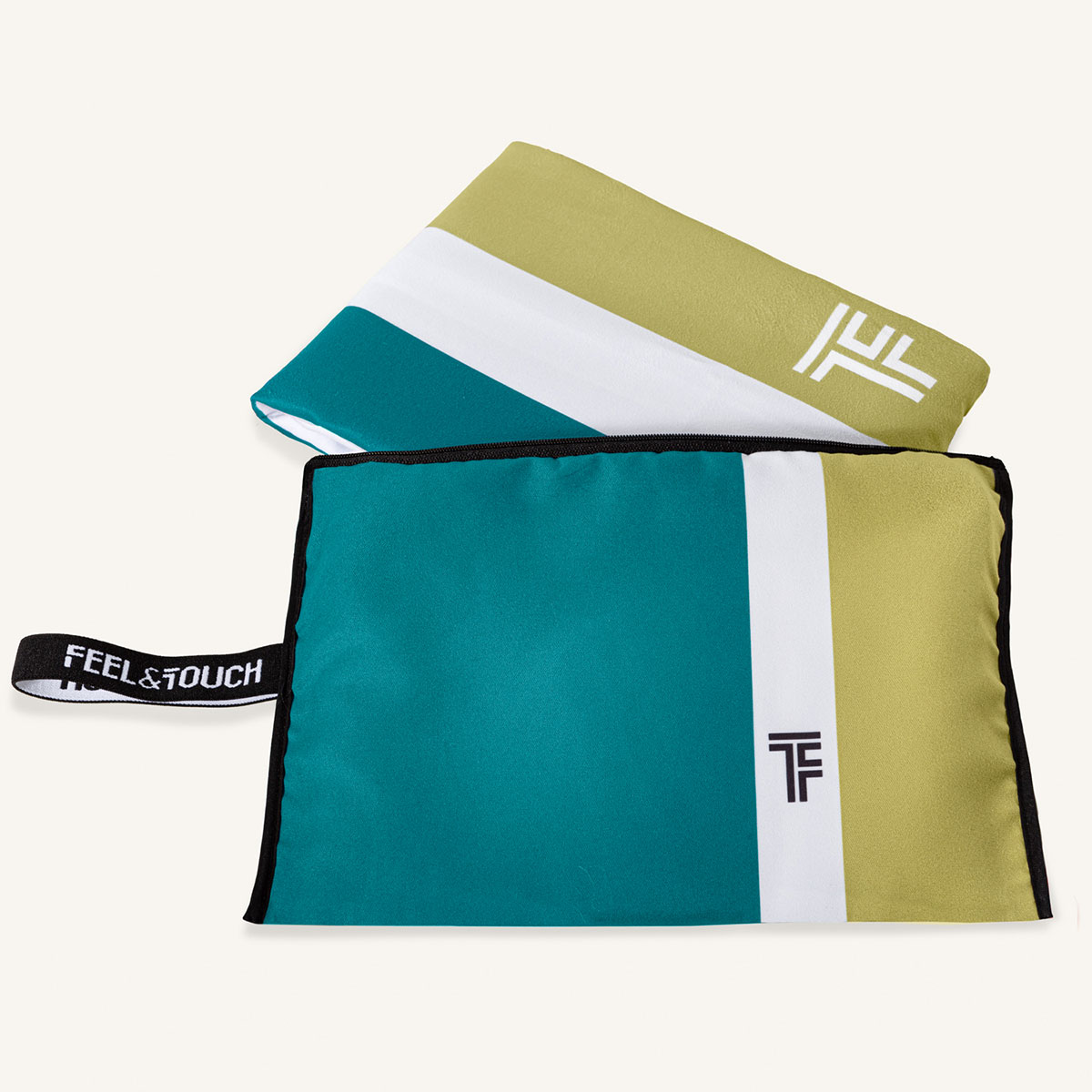 Πετσέτα Θαλάσσης Microfiber 2 Όψεων + Νεσεσέρ Παραλίας (2τμχ) Feel & Touch Med 03