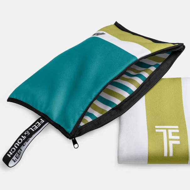 Πετσέτα Θαλάσσης Microfiber 2 Όψεων + Νεσεσέρ Παραλίας (2τμχ) Feel & Touch Med 03