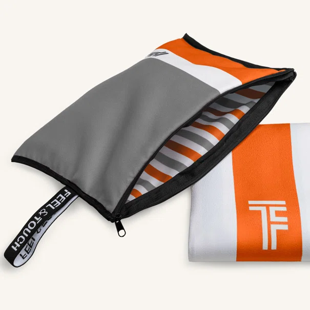 Πετσέτα Θαλάσσης Microfiber 2 Όψεων + Νεσεσέρ Παραλίας (2τμχ) Feel & Touch Med 08