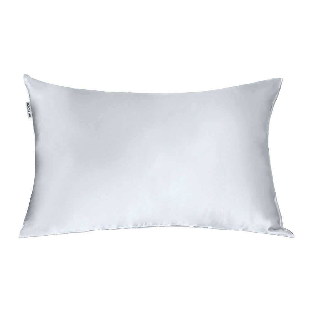 Μεταξωτή Μαξιλαροθήκη + Μάσκα Ύπνου + Scrunchie Feel & Touch Beauty Sleep Silver