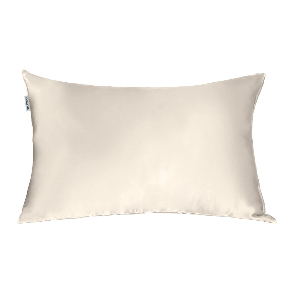 Μεταξωτή Μαξιλαροθήκη + Μάσκα Ύπνου + Scrunchie Feel & Touch Beauty Sleep Champagne