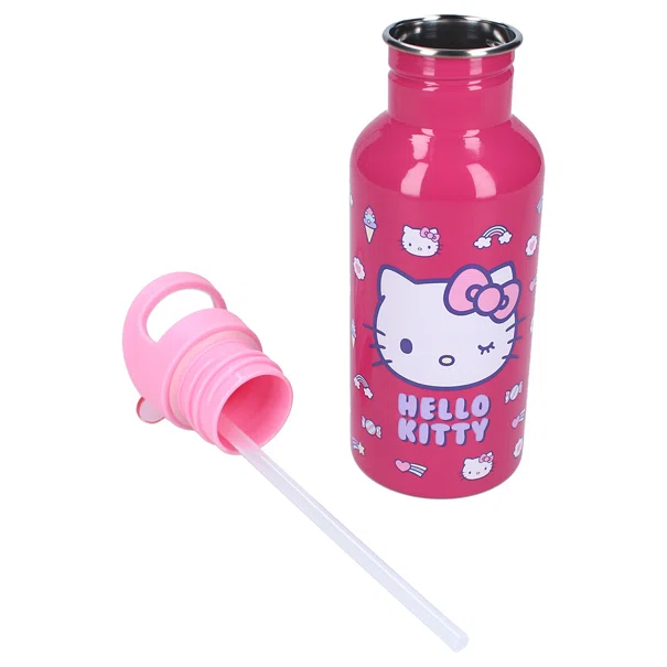 Παγούρι 500ml Με Καλαμάκι Vado Bags Hello Kitty Take A Sip