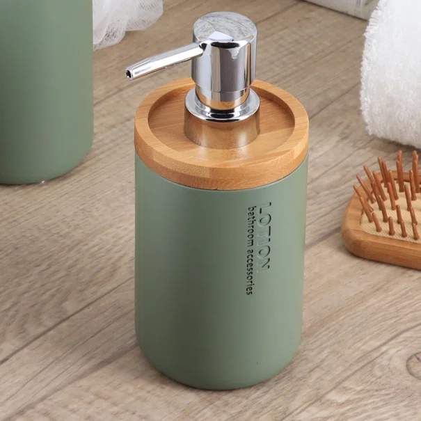 Dispenser Μπάνιου 280ml (Φ7.5x17) T-D Khaki/Bamboo 62101149