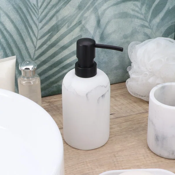 Dispenser Μπάνιου 300ml (Φ7.3x17.5) T-D Marble White 62122602