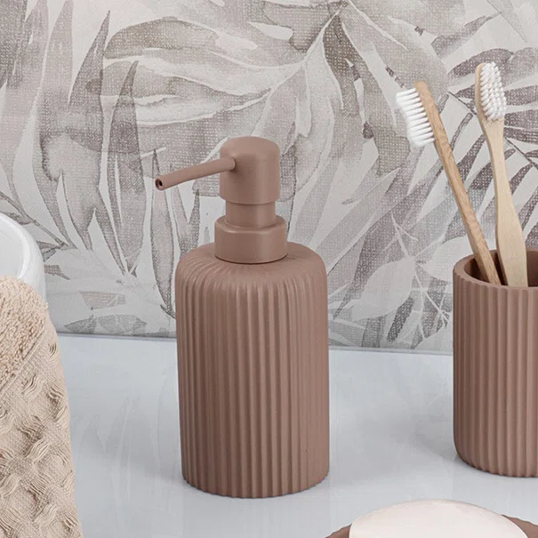 Dispenser Μπάνιου 230ml (Φ7x17) T-D Stripes Cappuccino 62103166