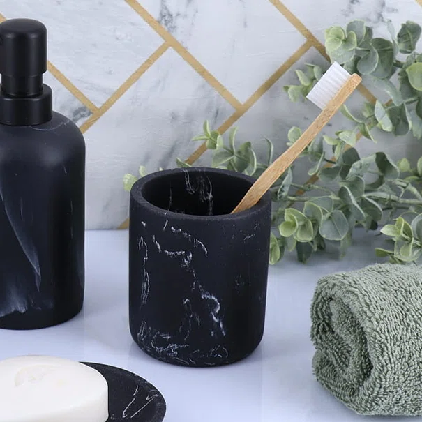 Ποτηροθήκη Μπάνιου (Φ7.6x9.5) T-D Marble Black 61122761