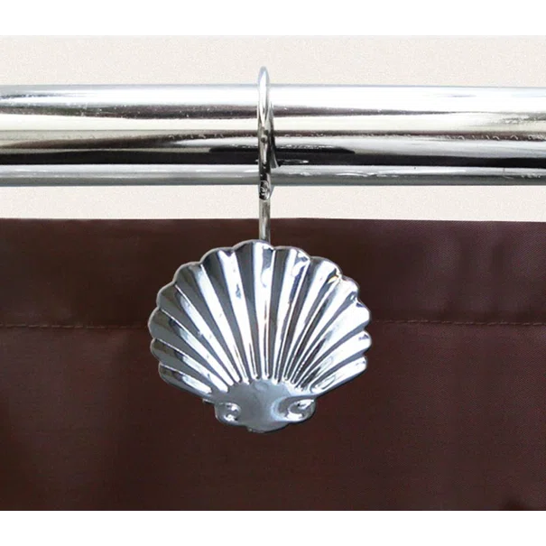 Κρίκοι Κουρτίνας Μπάνιου 12τμχ San Lorentzo Shell Chrome