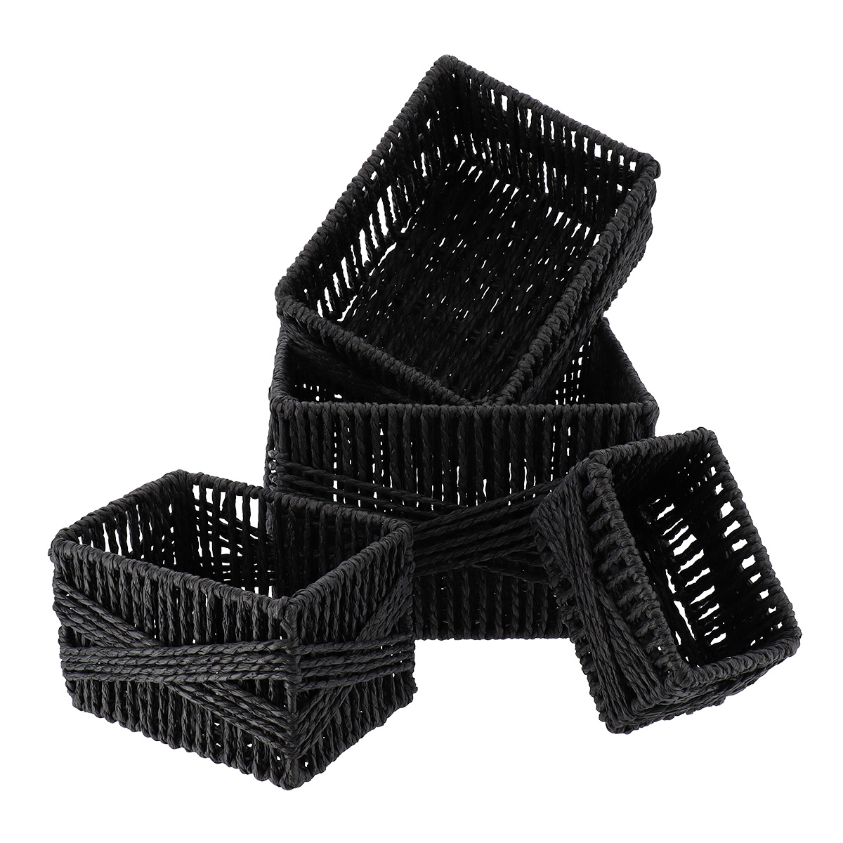 Καλάθια Αποθήκευσης (Σετ 4τμχ) T-D Papper Black 8489103