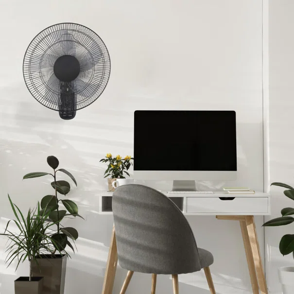 Ανεμιστήρας Τοίχου Με Τηλεχειριστήριο 50W Aca Black FANWFPB20R