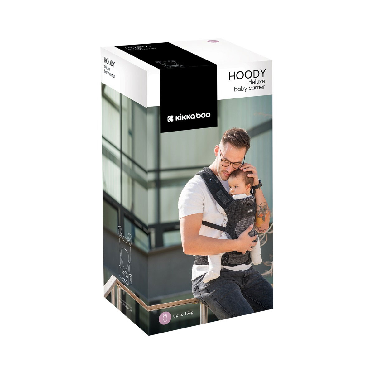 Μάρσιπος Κλασικός (4-24 Μηνών Έως 15Kg) Kikka Boo Hoody Knit Black Βρεφικά Μάρσιποι Spitishop