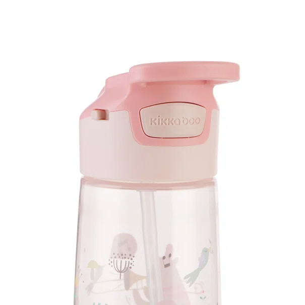 Παγούρι 450ml Με Καλαμάκι Kikka Boo Music Fest Clear Pink