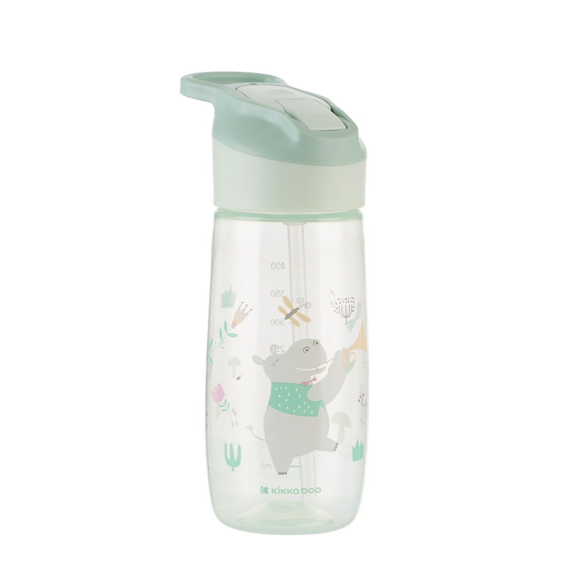 Παγούρι 450ml Με Καλαμάκι Kikka Boo Music Fest Clear Mint