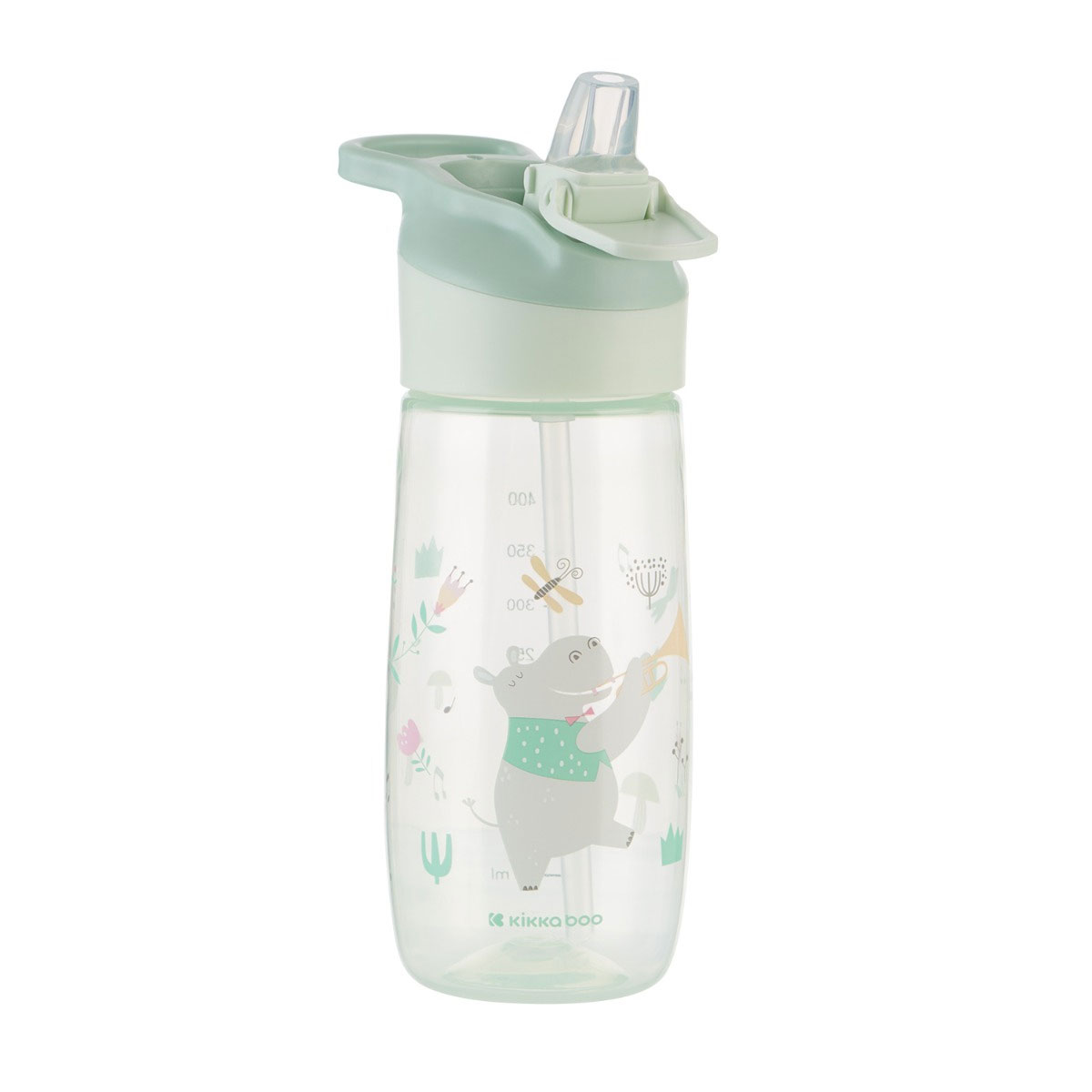 Παγούρι 450ml Με Καλαμάκι Kikka Boo Music Fest Clear Mint