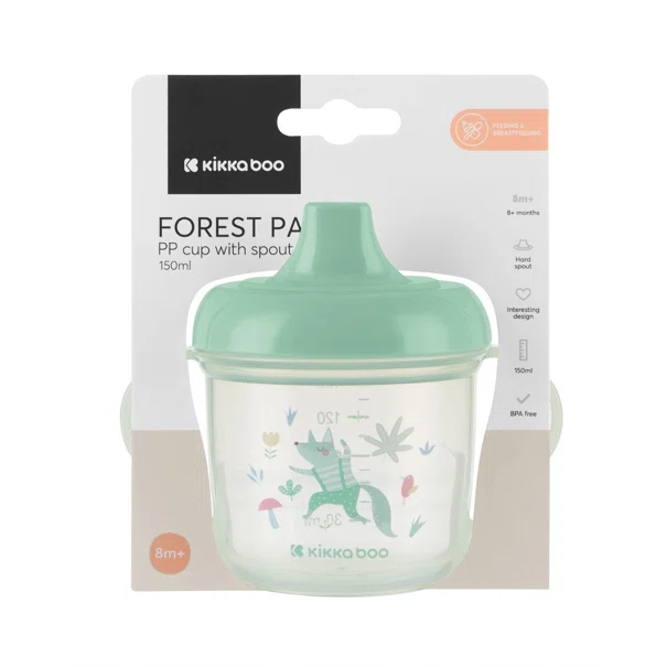 Ποτήρι Εκπαιδευτικό 150ml Kikka Boo Forest Party Mint