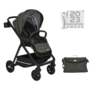 Καρότσι + Τσάντα Αλλαξιέρα (0-48 Μηνών/ Έως 22kg) Bebe Stars Nammas Olive 346-189