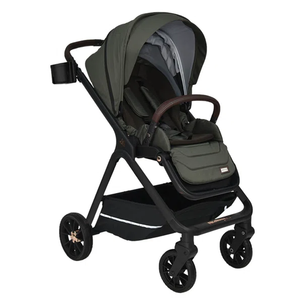 Καρότσι + Τσάντα Αλλαξιέρα (0-48 Μηνών/ Έως 22kg) Bebe Stars Nammas Olive 346-189
