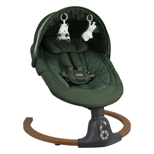Ηλεκτρικό Ρηλάξ Με Μουσική (0+ Μηνών/Έως 9kg) Bebe Stars Fluffy Forest Green 257-176