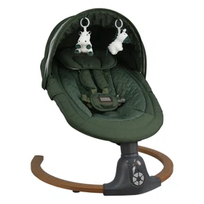 Ηλεκτρικό Ρηλάξ Με Μουσική (0+ Μηνών/Έως 9kg) Bebe Stars Fluffy Forest Green 257-176