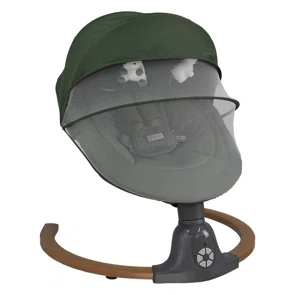 Ηλεκτρικό Ρηλάξ Με Μουσική (0+ Μηνών/Έως 9kg) Bebe Stars Fluffy Forest Green 257-176