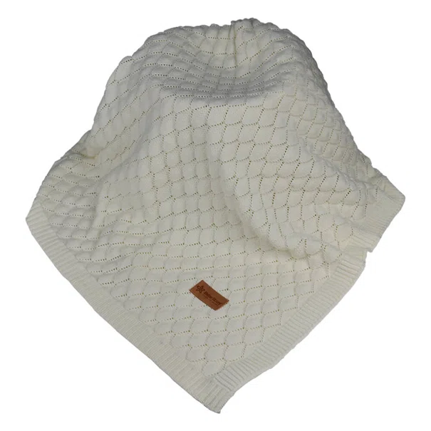 Κουβέρτα Πλεκτή Κούνιας (110x140) Bebe Stars Ivory 308-183
