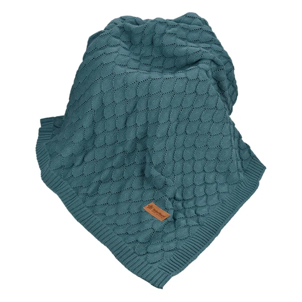 Κουβέρτα Πλεκτή Κούνιας (110x140) Bebe Stars Green 308-174