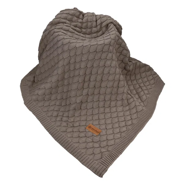 Κουβέρτα Πλεκτή Κούνιας (110x140) Bebe Stars Beige 308-182