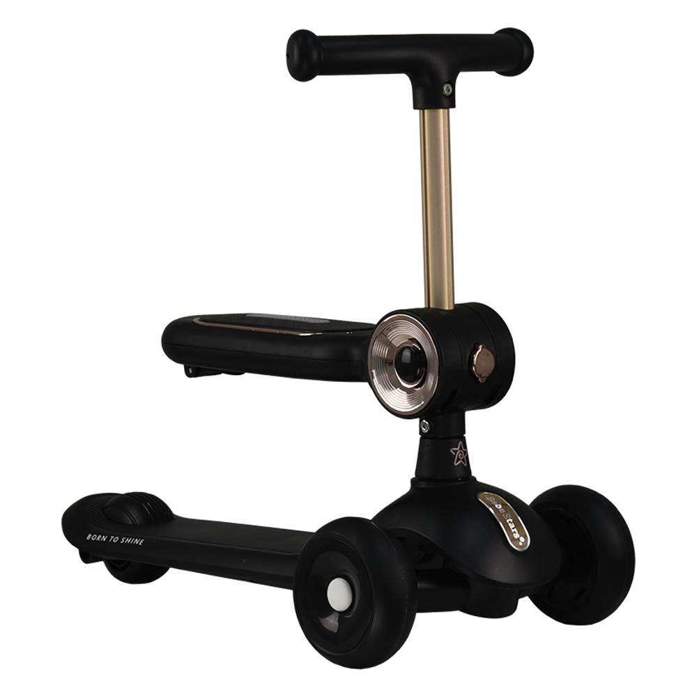 Παιδικό Πατίνι Τρίτροχο (12+ Μηνών) Bebe Stars Xride 2 In 1 Black 671-188