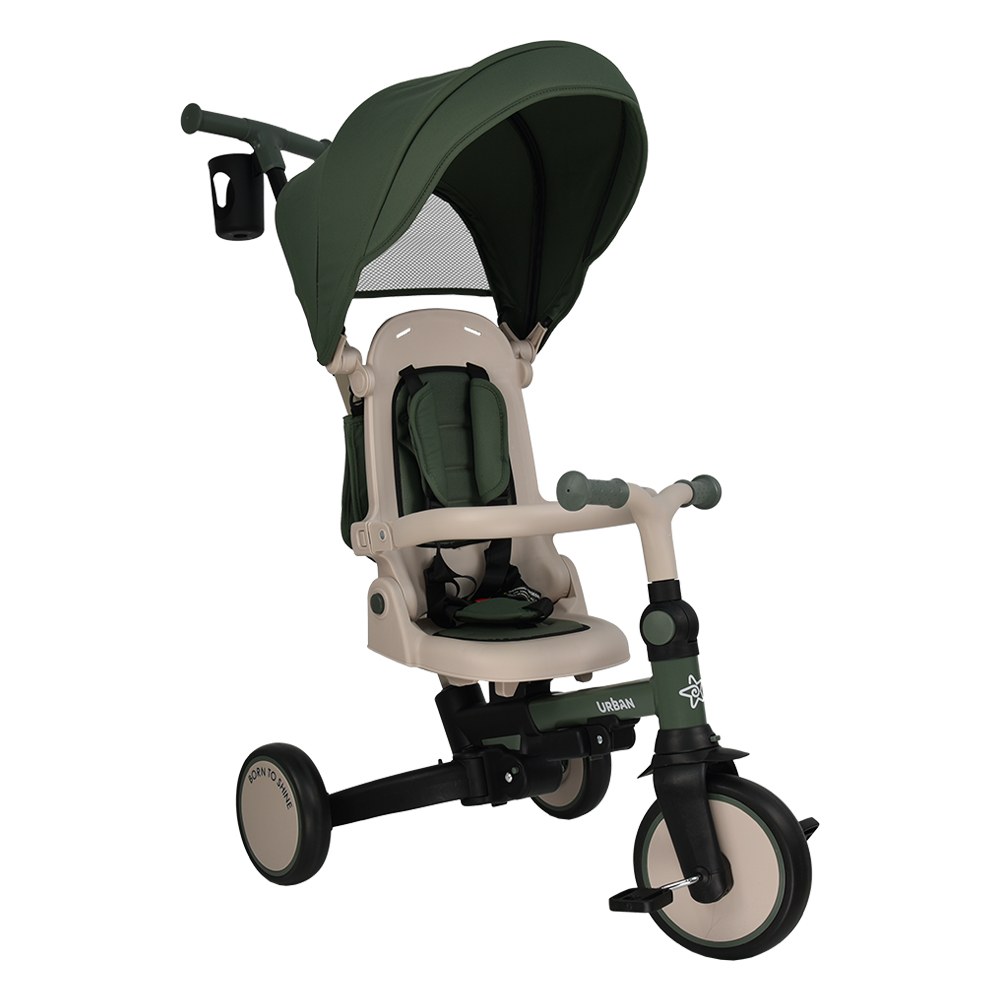 Ποδήλατο Τρίκυκλο (12 Μηνών - 6 Ετών) Bebe Stars Urban 7 In 1 Forest Green 822-179