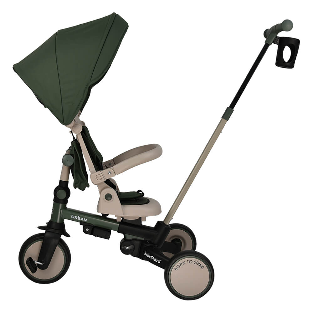 Ποδήλατο Τρίκυκλο (12 Μηνών - 6 Ετών) Bebe Stars Urban 7 In 1 Forest Green 822-179