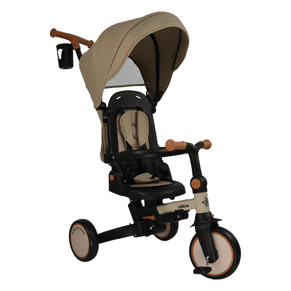 Ποδήλατο Τρίκυκλο (12 Μηνών - 6 Ετών) Bebe Stars Urban 7 In 1 Natural Beige 822-182