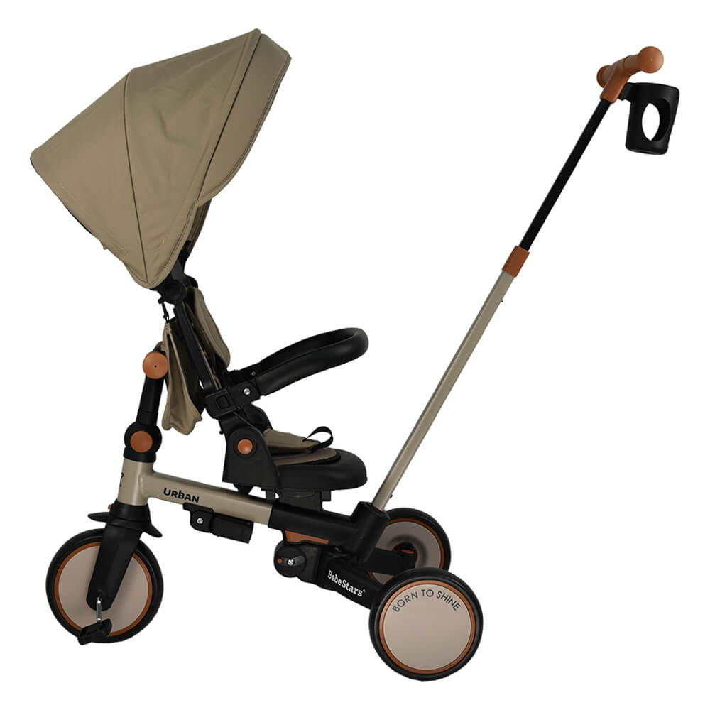 Ποδήλατο Τρίκυκλο (12 Μηνών - 6 Ετών) Bebe Stars Urban 7 In 1 Natural Beige 822-182