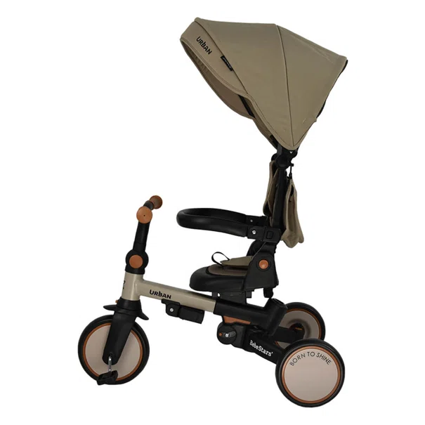 Ποδήλατο Τρίκυκλο (12 Μηνών - 6 Ετών) Bebe Stars Urban 7 In 1 Natural Beige 822-182