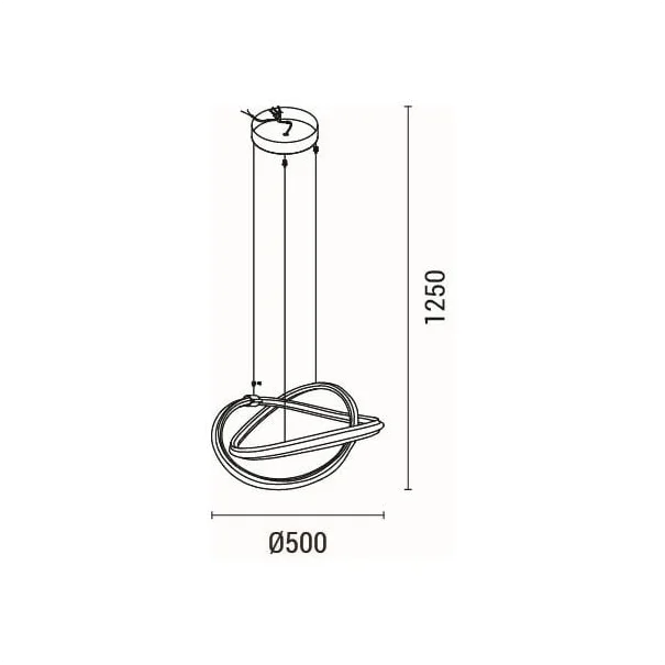 Φωτιστικό Οροφής Μονόφωτο LED Eurolamp Saturn 144-15058