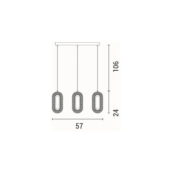 Φωτιστικό Οροφής Τρίφωτο LED Eurolamp Kriko 144-16061