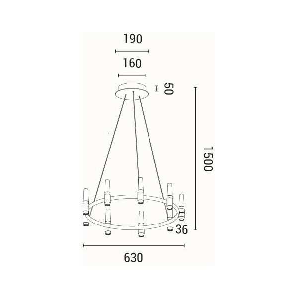 Φωτιστικό Οροφής Πολύφωτο Led Eurolamp Velas 144-17050 Φωτιστικά Σαλονιού Spitishop