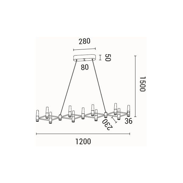 Φωτιστικό Οροφής Πολύφωτο Led Eurolamp Velas 144-17051 Φωτιστικά Spitishop