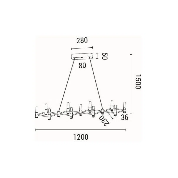 Φωτιστικό Οροφής Πολύφωτο LED Eurolamp Velas 144-17051