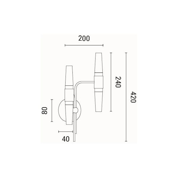 Απλίκα Τοίχου Led Eurolamp Velas 144-17053 Φωτιστικά Spitishop