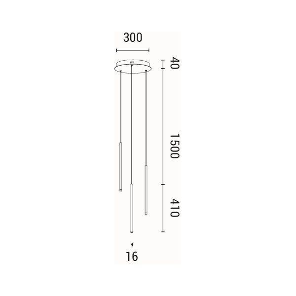 Φωτιστικό Οροφής Τρίφωτο Led Eurolamp Cascade 144-16082 Φωτιστικά Spitishop