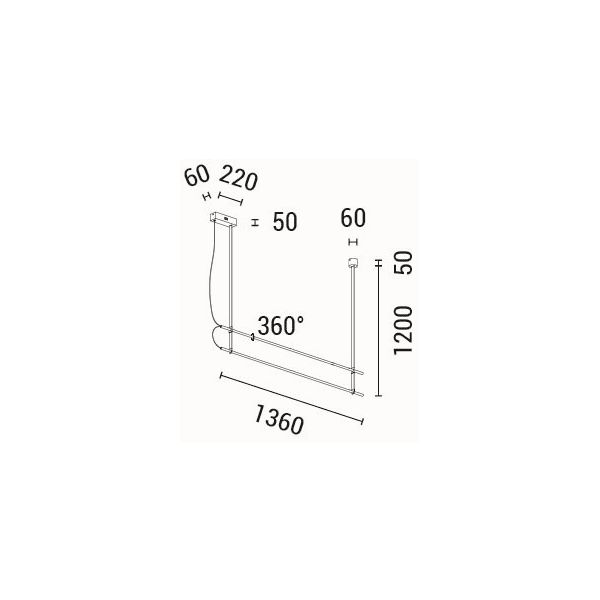 Φωτιστικό Οροφής Δίφωτο Led Eurolamp Linea 144-16071 Φωτιστικά Μοντέρνα Spitishop