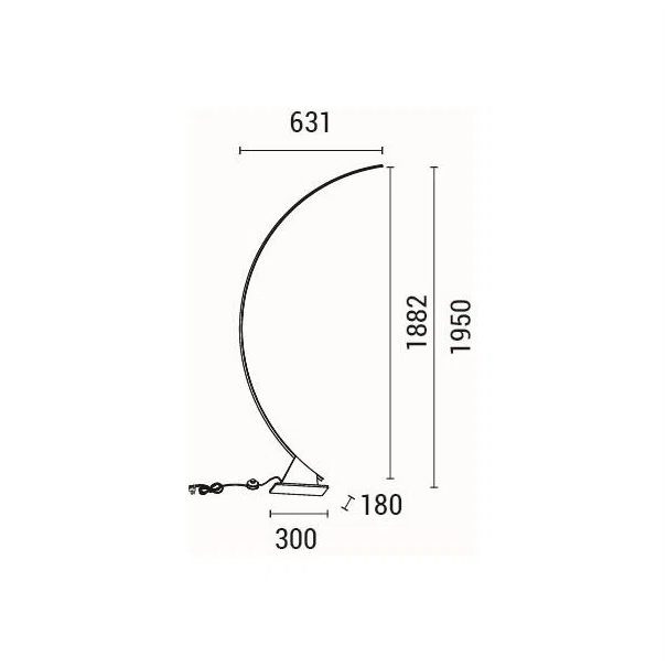 Φωτιστικό Δαπέδου LED Eurolamp Media Luna 144-16100