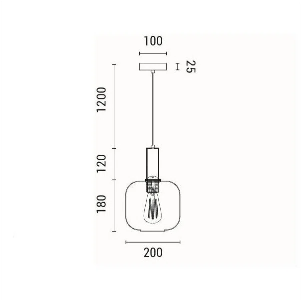 Φωτιστικό Οροφής Μονόφωτο Eurolamp Topaz 144-24083