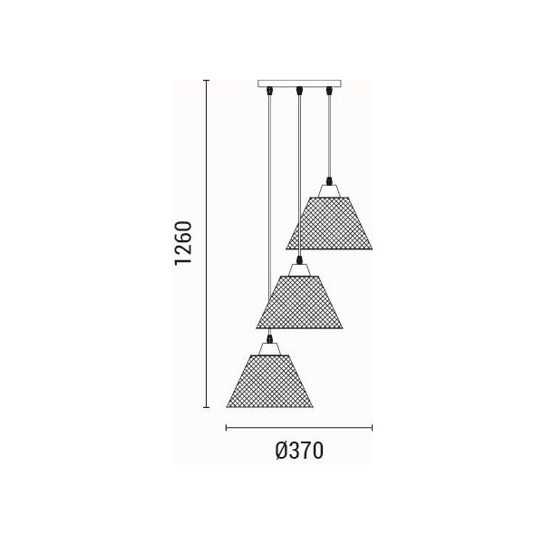 Φωτιστικό Οροφής Τρίφωτο Eurolamp Net 144-46029 Φωτιστικά Μοντέρνα Spitishop