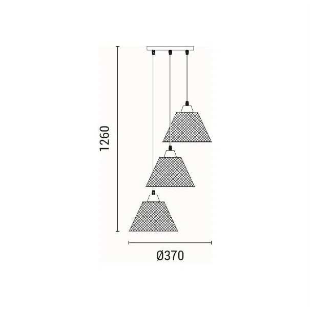 Φωτιστικό Οροφής Τρίφωτο Eurolamp Net 144-46029