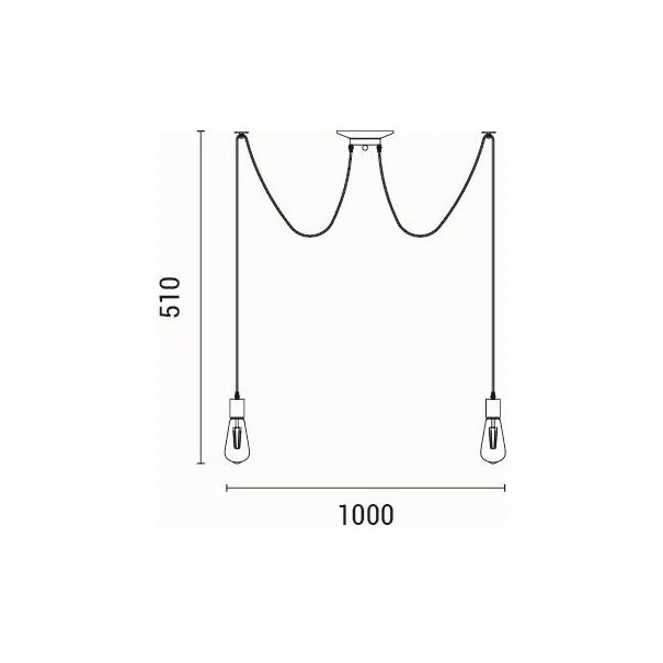 Φωτιστικό Οροφής Πολύφωτο Eurolamp Edison 144-30123